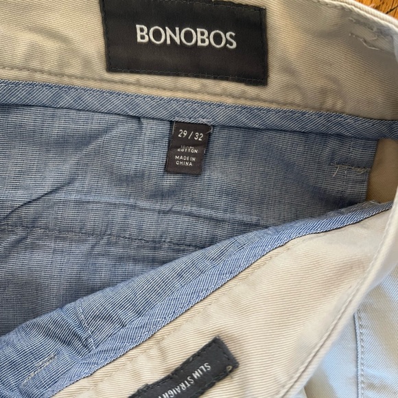 Bonobos light khaki 29x32 slim straight chinos - Picture 3 of 4